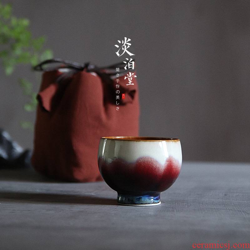 Poly real view jingdezhen up manually ruby red sample tea cup on master cup kung fu tea pottery Japanese tea cups