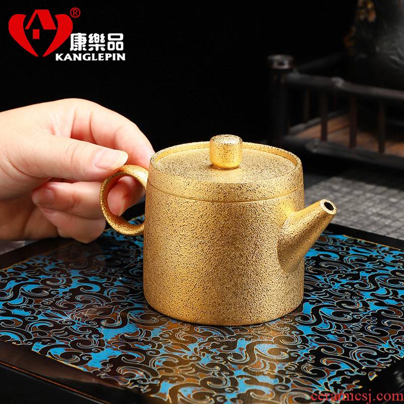Recreational product teapot grind arenaceous gold ceramic teapot tea kungfu tea set 24 k gold teapot office