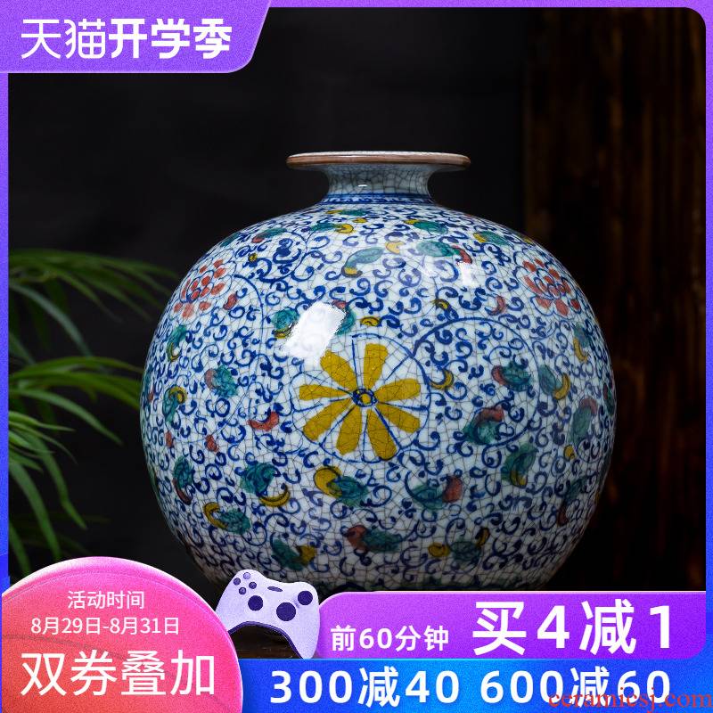 Jingdezhen ceramics up antique hand - made porcelain Chinese vase wine sitting room adornment is placed household act the role ofing is tasted