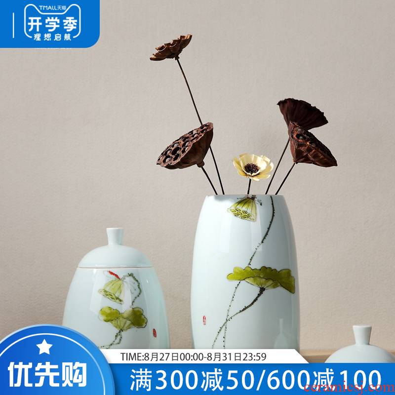 Modern creative household soft adornment of the sitting room TV ark, furnishing articles, hand - made ceramic tea candy storage tank