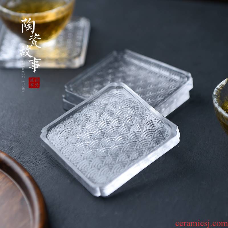 Story coasters home against hot insulation pad creative tea cups kung fu tea accessories
