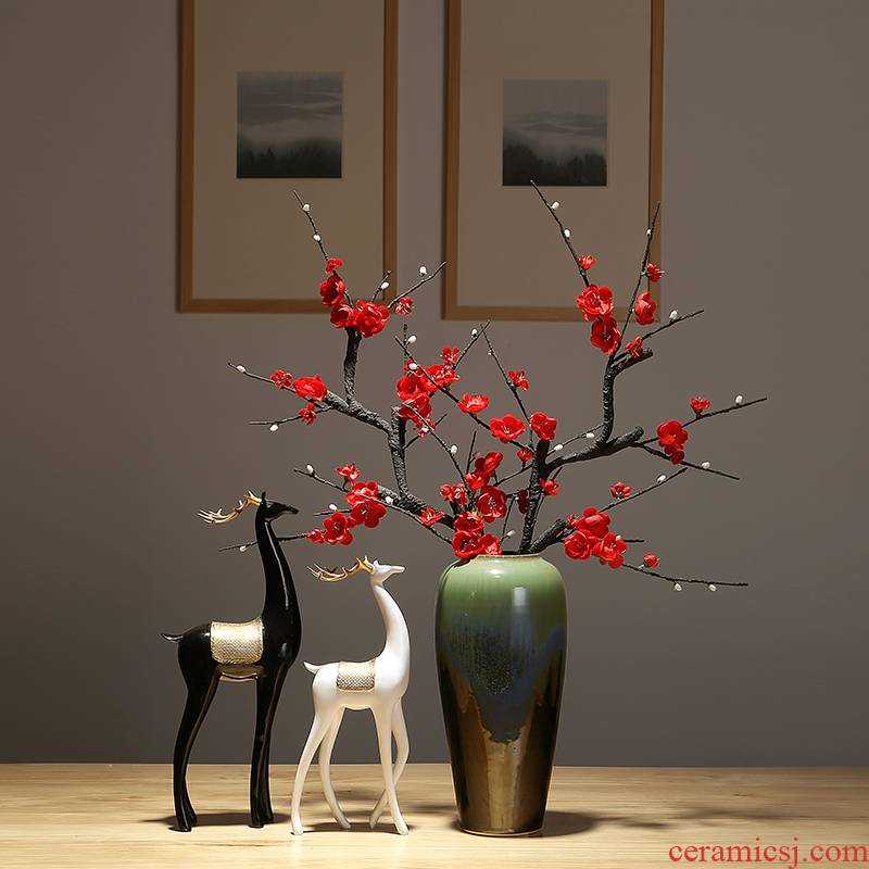 New Chinese style is contracted vase dried flowers decorative home furnishing articles sitting room flower arranging simulation ceramics decoration