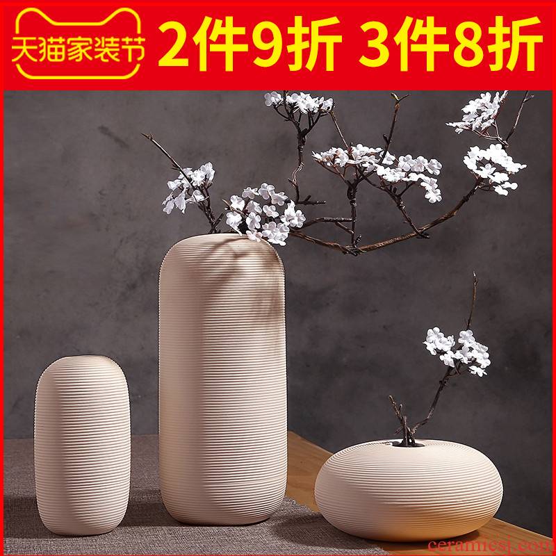I and contracted white ceramic vases, the sitting room porch TV ark type dried flower arranging flowers furnishing articles home decoration