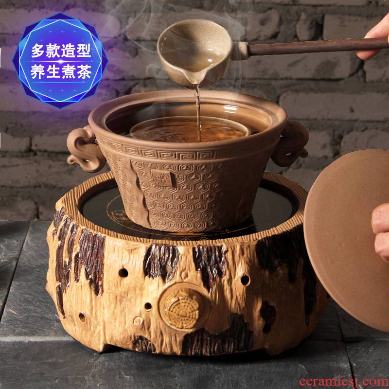Taiwan old calcinations stoneware boiling tea machine electricity TaoLu suits for the teapot teacup tea dry black tea mercifully bowl