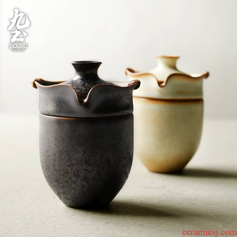 Japanese ceramics hand grasp nine soil pot set of a cup of tea pot set gift box tourism travel tea set tea cup group