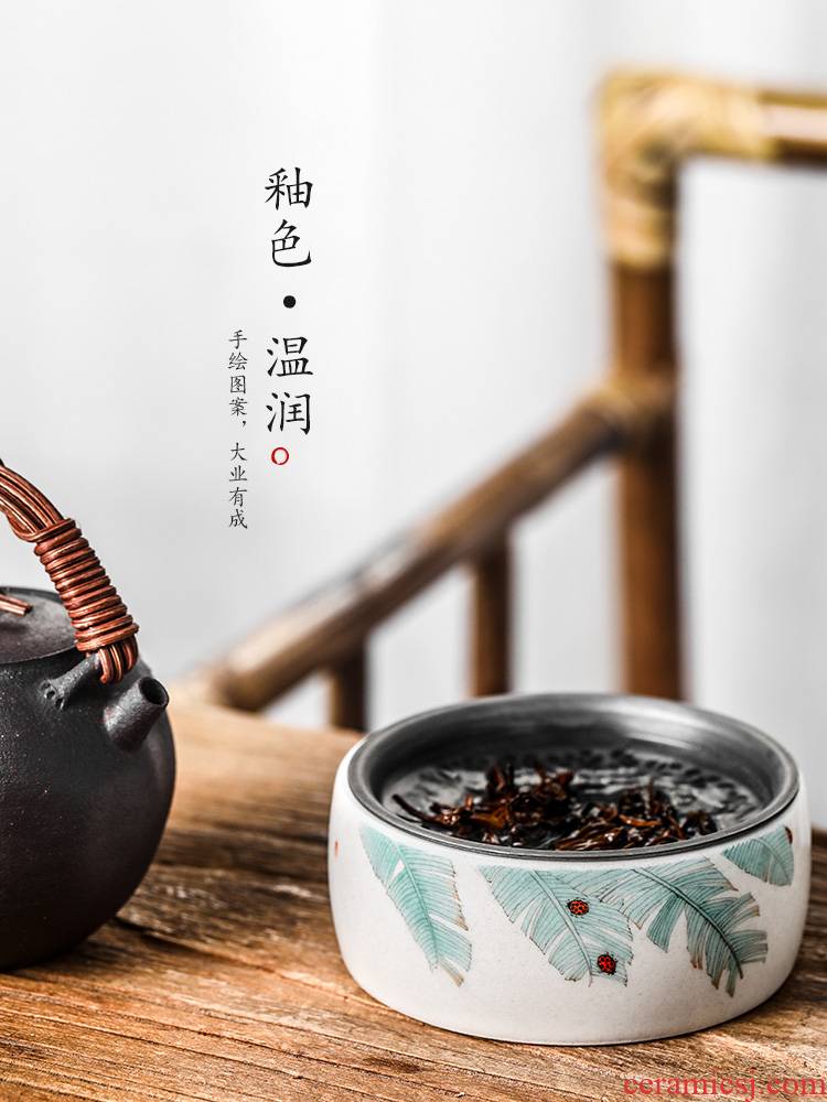 Plant ash glaze pot of bearing dry mercifully machine saving water bearing jingdezhen ceramic tea pure manual washing small built water tea tray