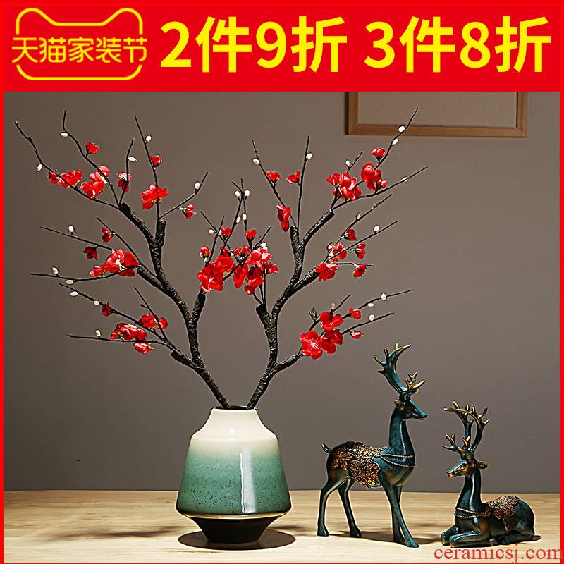Jingdezhen ceramics by hand vase modern new Chinese style living room porch home dry flower arranging flowers adornment furnishing articles