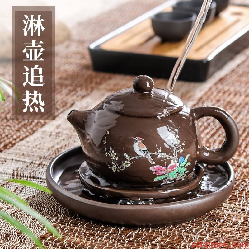 Yixing it bearing pot holder saucer dry mercifully machine a pot of tea tray teapot base mat cup mat kung fu tea accessories