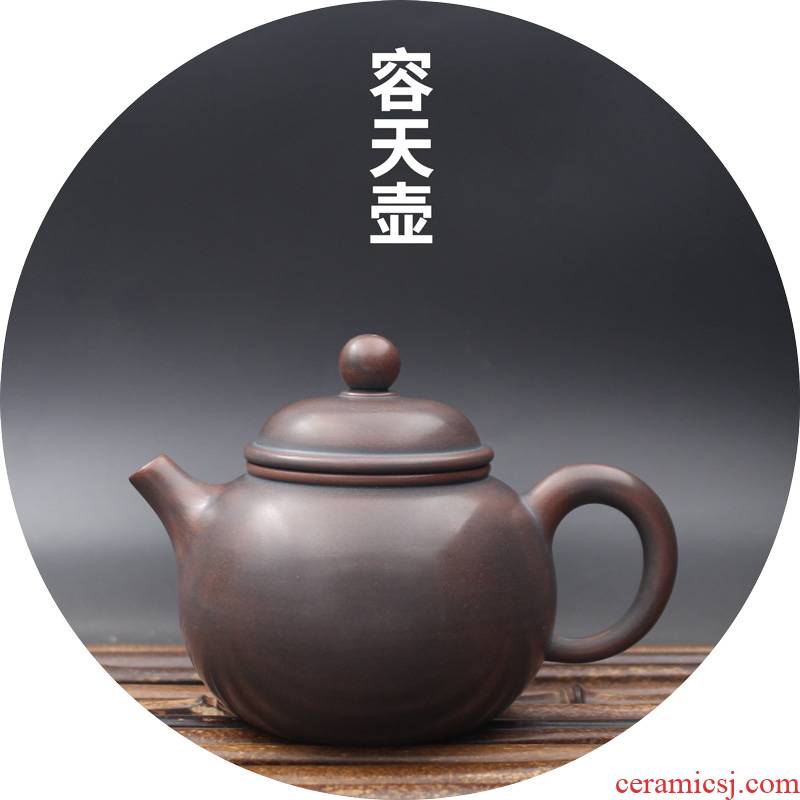 Should the day walking the tree 】 【 pot of checking ceramic teapot kung fu guangxi qinzhou nixing pottery clay pot teapot