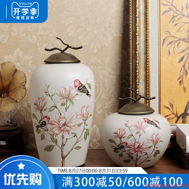 American country ceramic storage tank furnishing articles European household soft adornment of the sitting room porch ark, exhibition hall, example room
