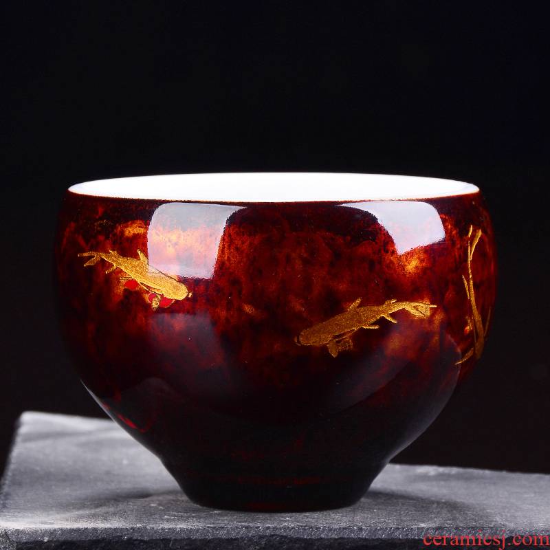 The ancient Chinese lacquer manual lacquer dehua white porcelain up new xiangyun natual creative kung fu master cup single CPU orphan works