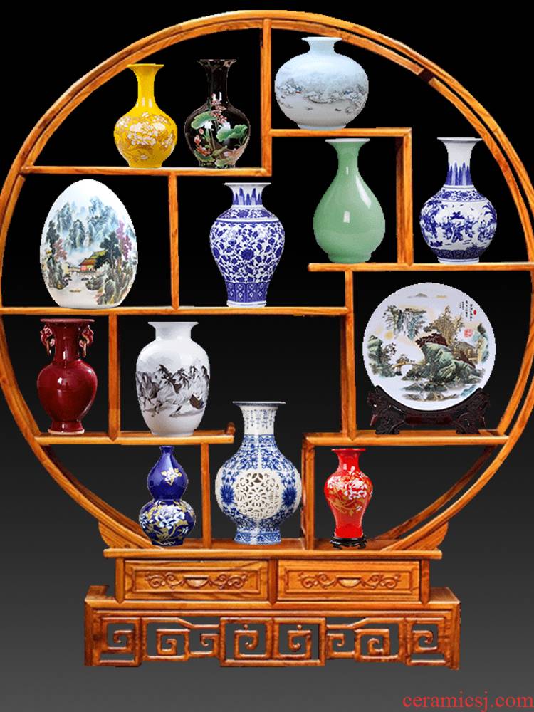 Jingdezhen ceramics creative furnishing articles of the new Chinese style household indoor rich ancient frame sitting room porch decoration process