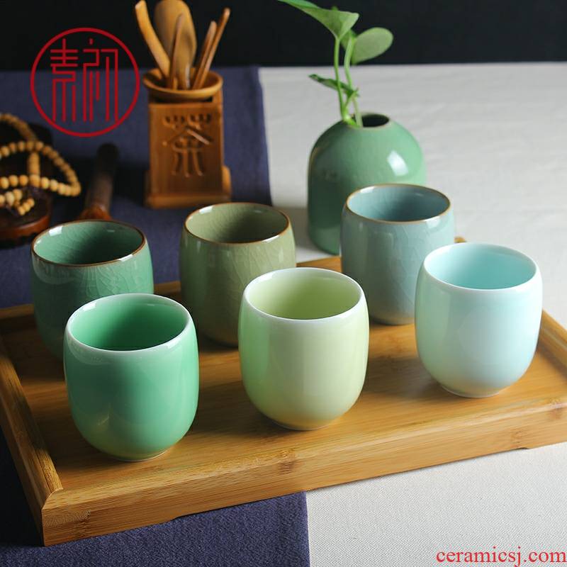 Kung fu tea cups up ceramic cup move household glass cup master cup office cup