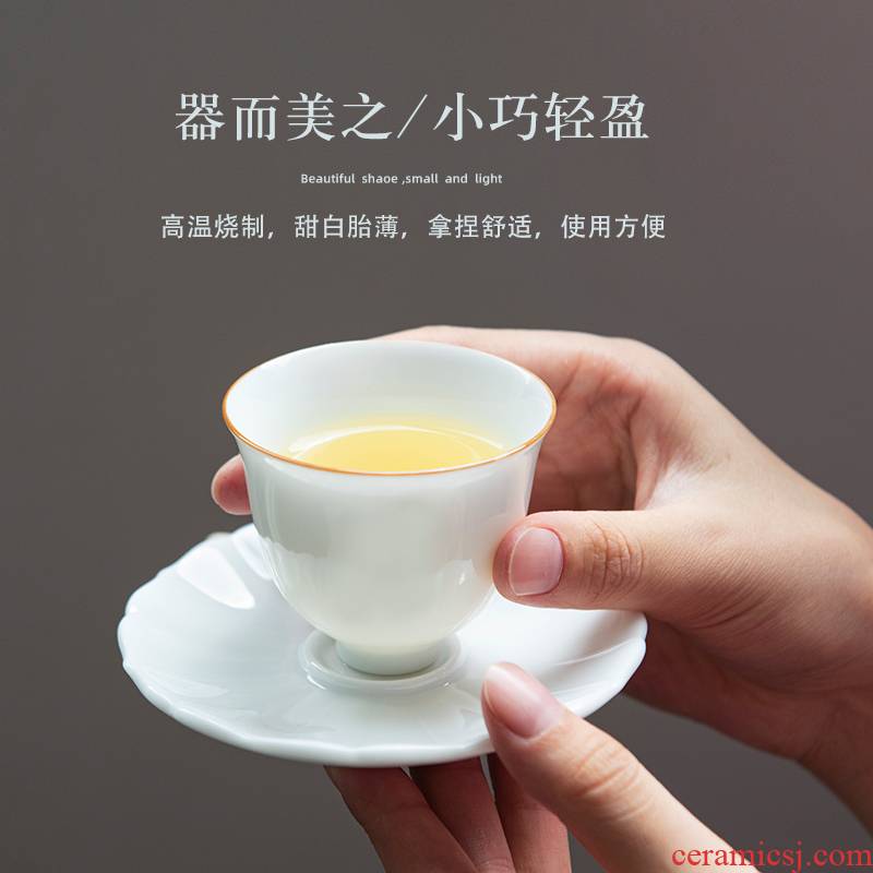 Jingdezhen pure manual them thin body master cup custom sample tea cup kung fu tea cups individual cup single CPU