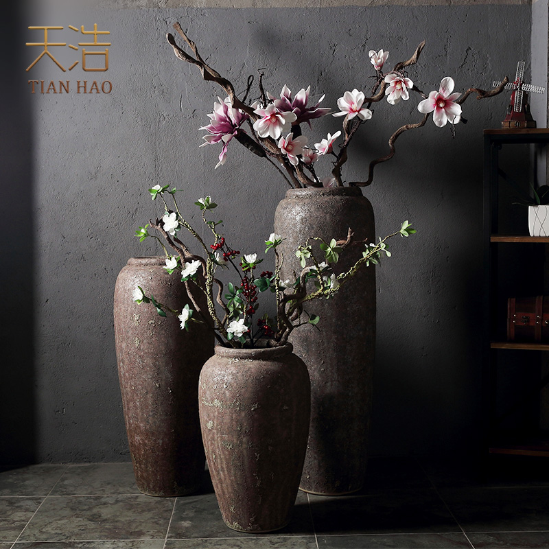 Jingdezhen ceramic new Chinese style of large vases, flower arranging I and contracted Europe type TV ark, sitting room adornment is placed