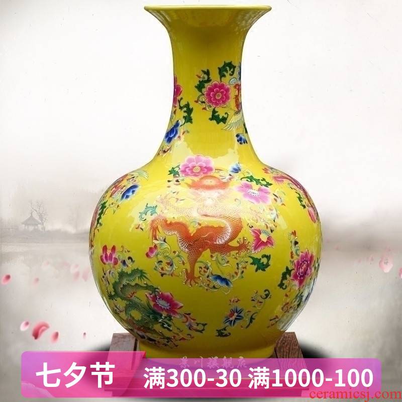 Jingdezhen ceramic vase in extremely good fortune dried flowers flower arrangement home sitting room office study large adornment furnishing articles
