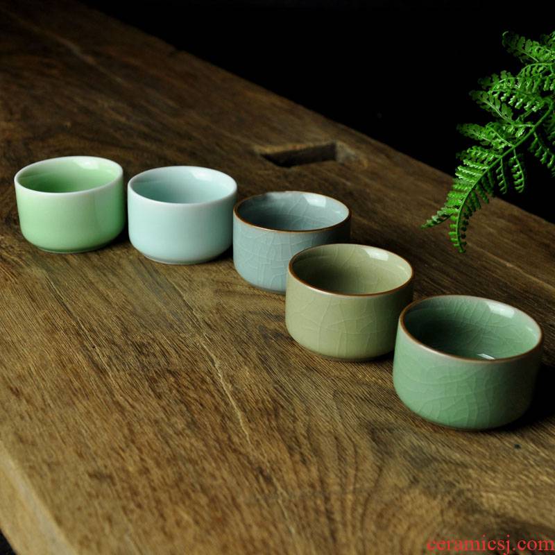 Poly real scene glass ceramic up celadon kung fu tea liquor cup a cup sample tea cup single CPU