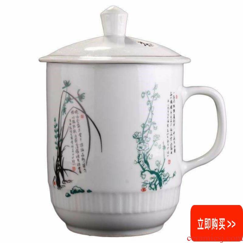 Big capacity ceramic with cover cup 1800 ml of super - sized overlord of jingdezhen tea cup cup of cold water