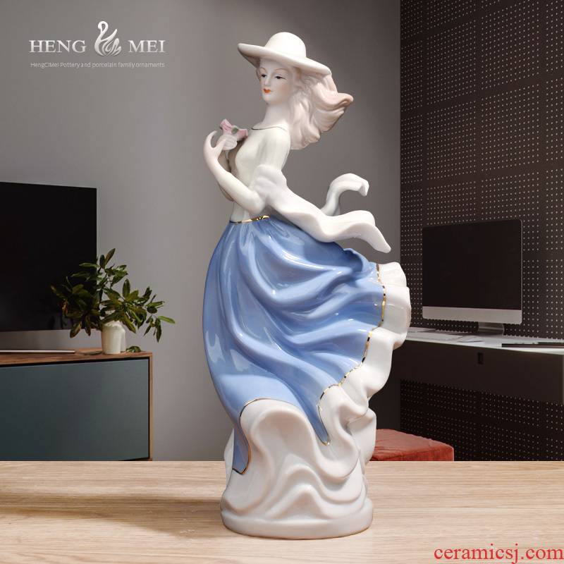 The western female move furnishing articles/jingdezhen ceramic its handicraft 025/European/home decoration decoration