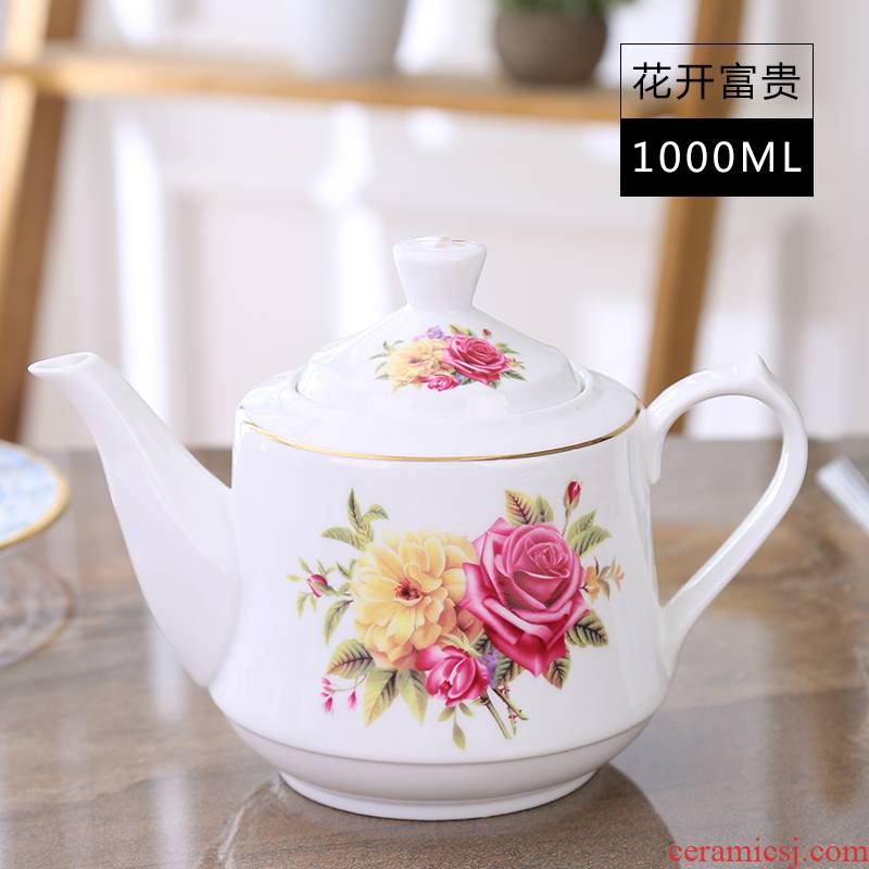 Cold ceramic tea set filter kettle teapot large capacity of single pot 1 to 2 litres of high - temperature household package mail the teapot