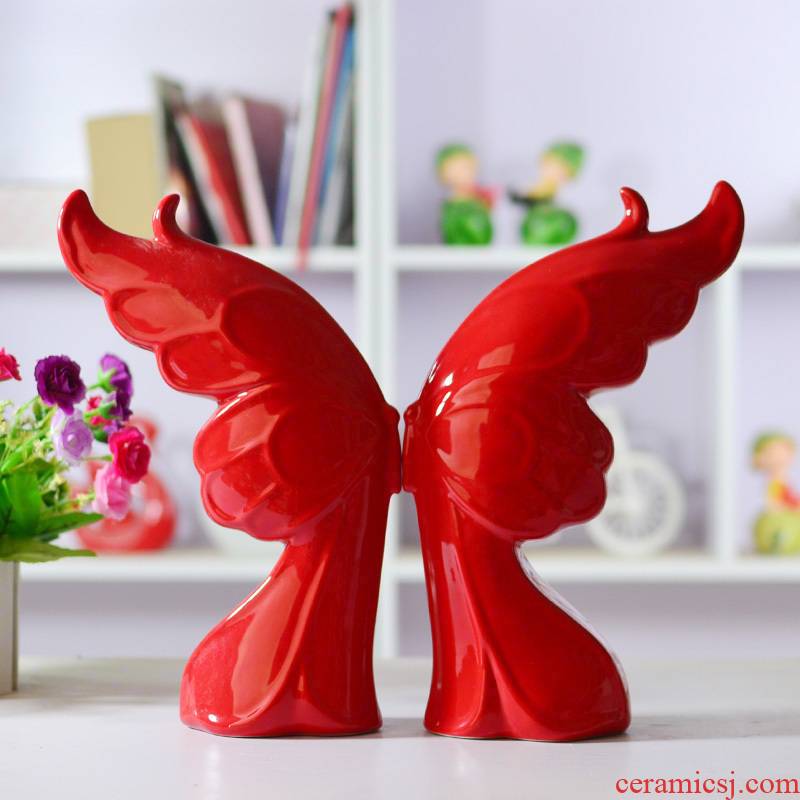 Butterfly ceramic packages mailed fly wing to wing couples furnishing articles/fashion home decoration decoration arts and crafts