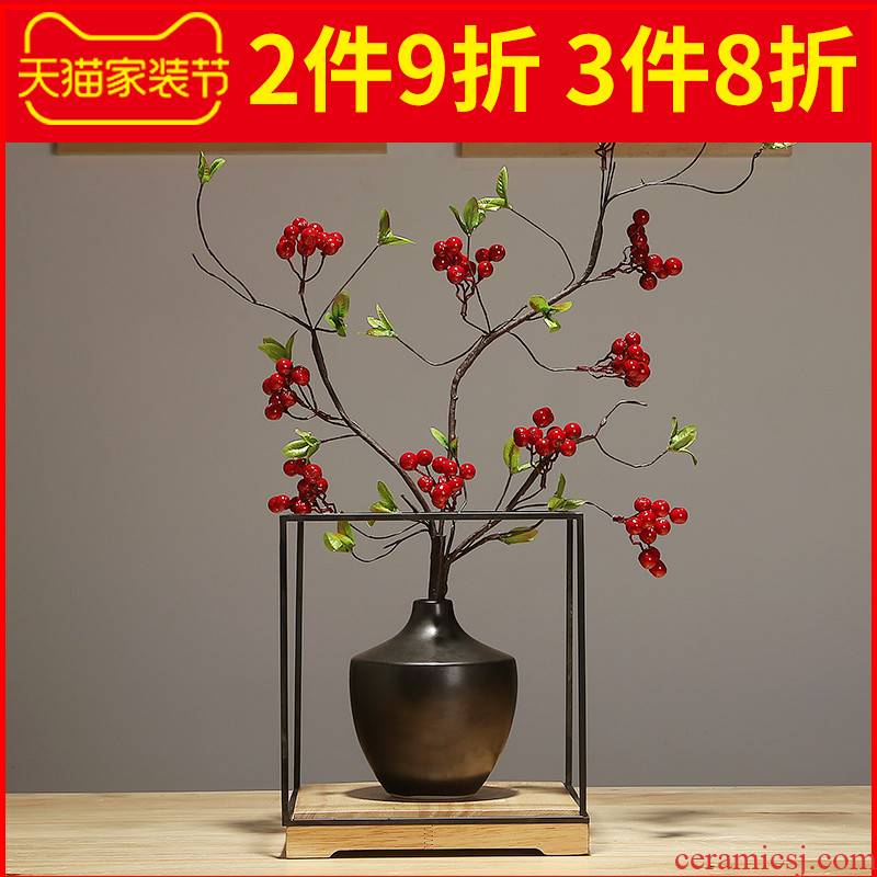 Sitting room dry flower arranging flowers decorate ceramic vase household furnishing articles furnishing articles contracted and I creative porch table vases