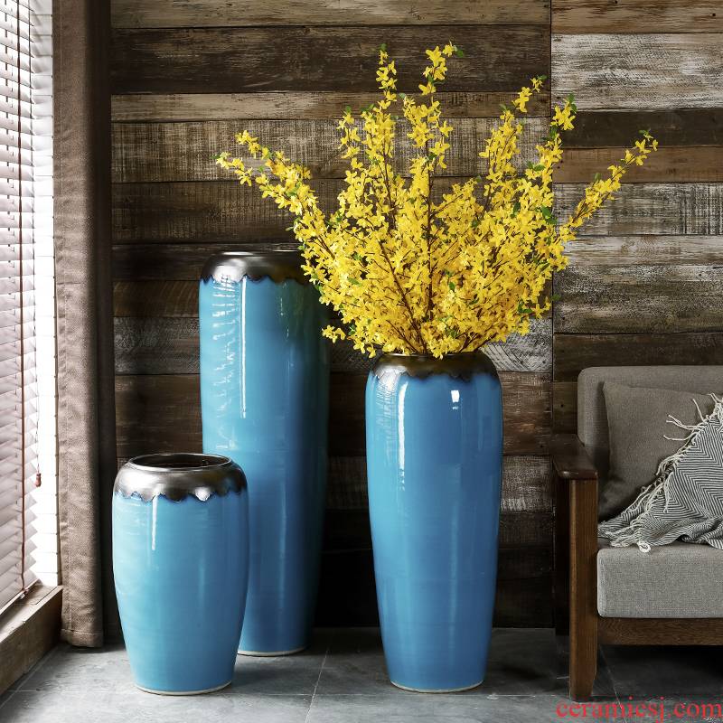 American landing large ceramic vase furnishing articles contracted and I sitting room flower arranging dried flower hotel villa European - style decoration