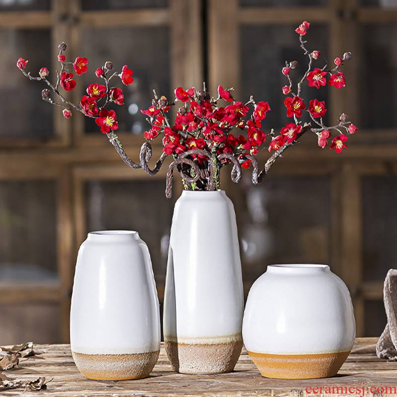 Jingdezhen Nordic vases, ceramic creative furnishing articles dried flowers sitting room adornment flower arranging hydroponic restore ancient ways small POTS furnishing articles