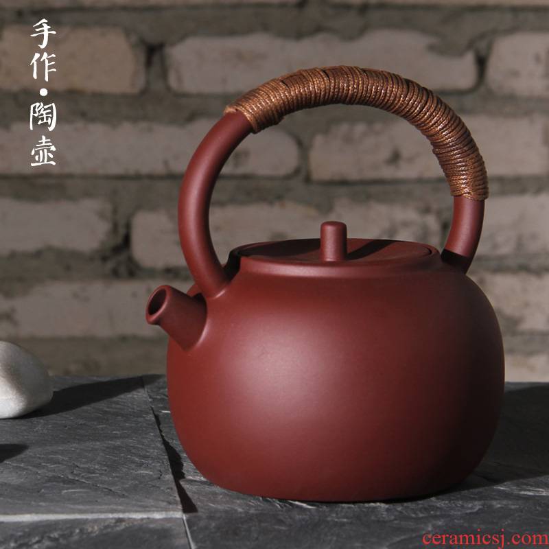 Manual purple purple clay ceramic POTS of household teapot coarse ceramic electric TaoLu flame'm girder kettle boil tea
