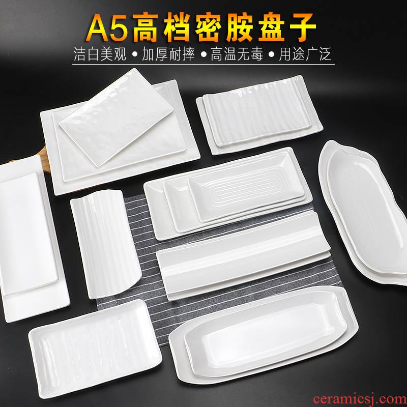 View the best white melamine rectangular plate of imitation porcelain ltd. hot pot restaurant beef barbecue plates of sushi plastic plate