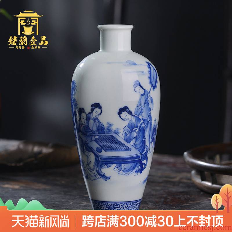 Right as all hand - made porcelain of jingdezhen ceramics ladies figure flower arranging dried flower vase home decor collection furnishing articles