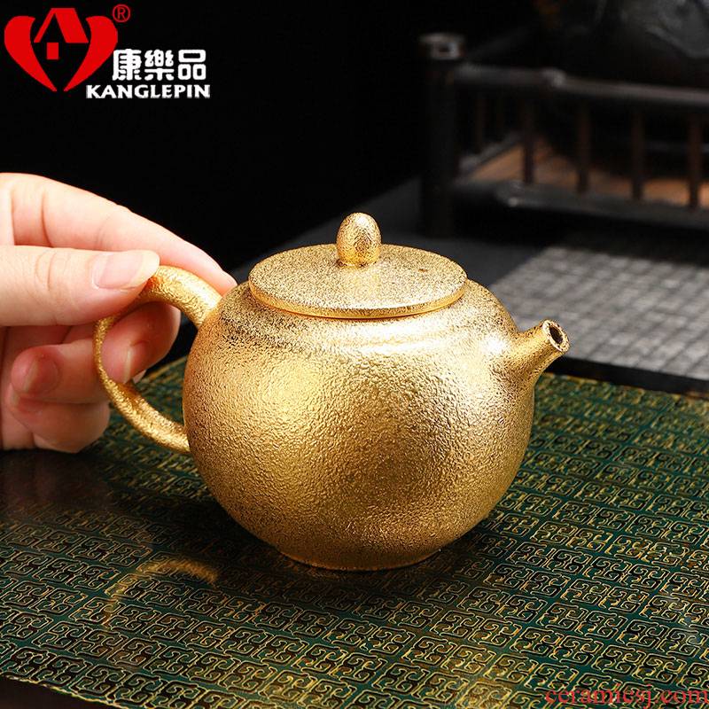 Recreational products checking violet arenaceous gold little teapot office home tea, kungfu tea set personal single pot