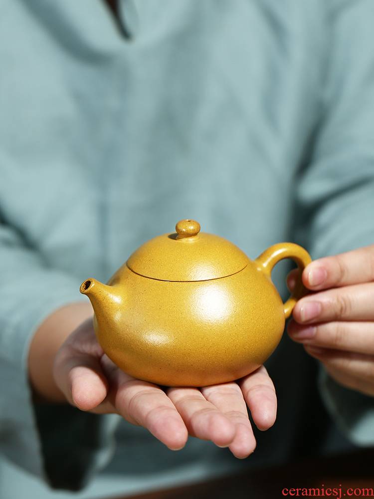 It pure checking gold period of mud mini beauty stone gourd ladle gourd ladle zisha teapot tea set home