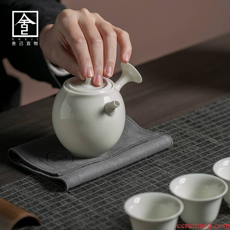 The Self - "appropriate physical plant ash teapot Japanese measuring pot teapot ceramic household single pot little teapot kung fu tea set