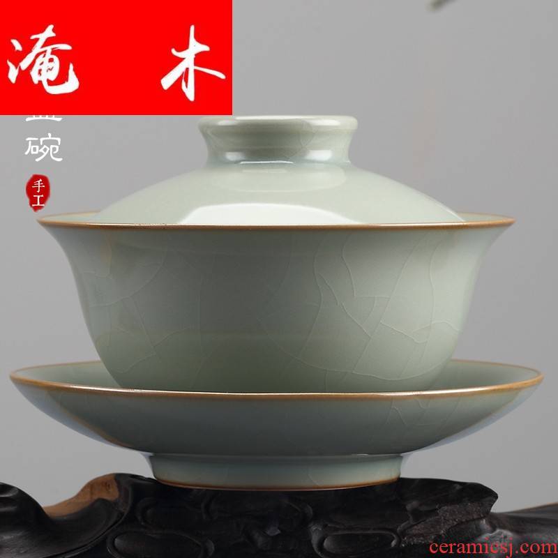 Submerged wood measured your up kung fu tea bowl jingdezhen ceramic three large tureen household cup restoring ancient ways