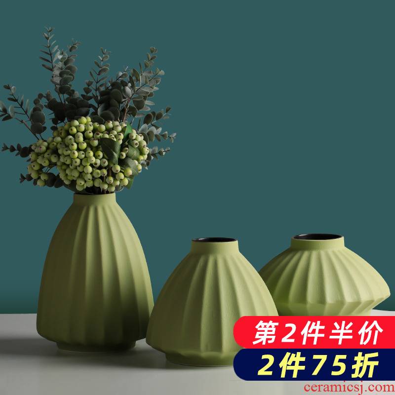 Floret bottle ceramic creative Nordic dry flower arranging flowers hydroponics furnishing articles sitting room of I and contracted household adornment table