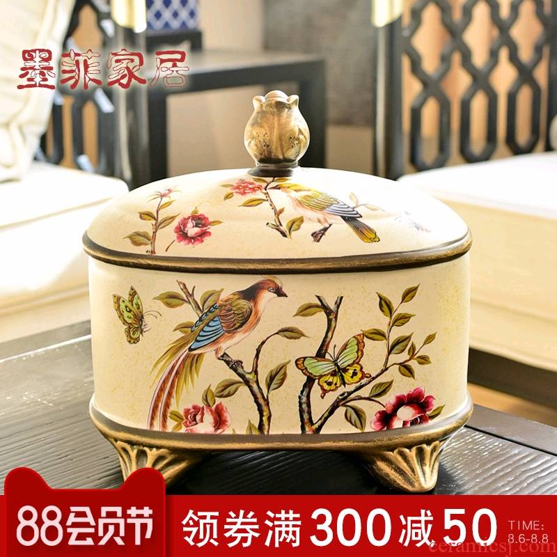 Creative furnishing articles artical ceramic storage tank household soft adornment ornament wedding present receive a case to the living room