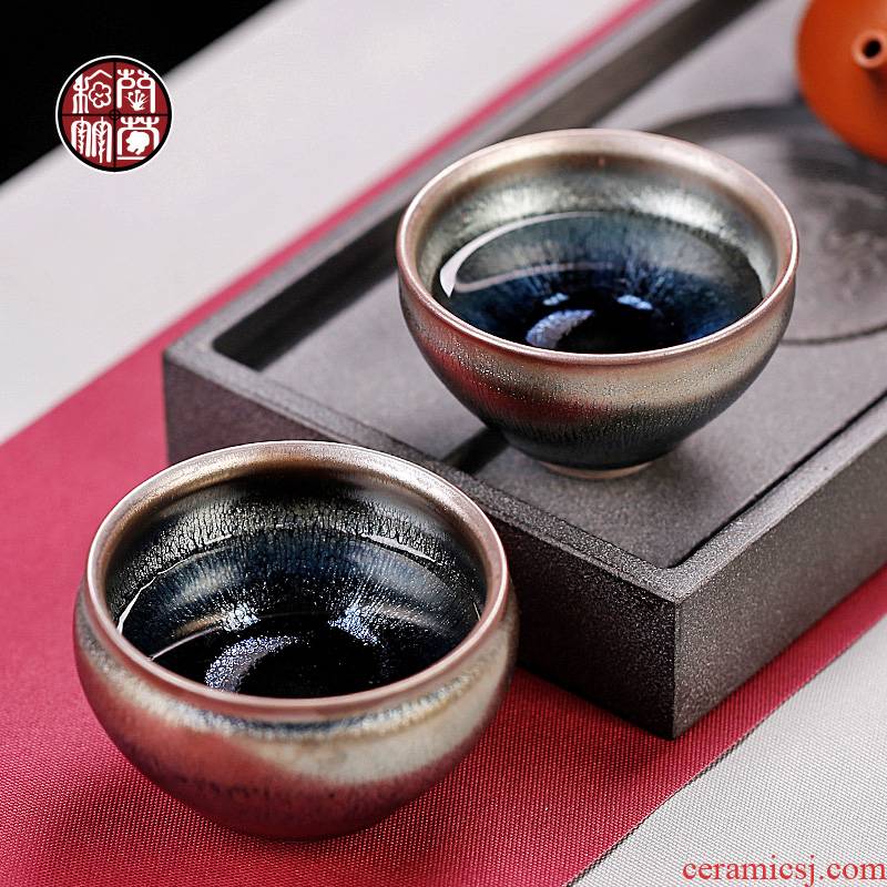 By patterns jianyang undressed ore checking silver nano built one master personal kung fu tea cup, single glass ceramic cups