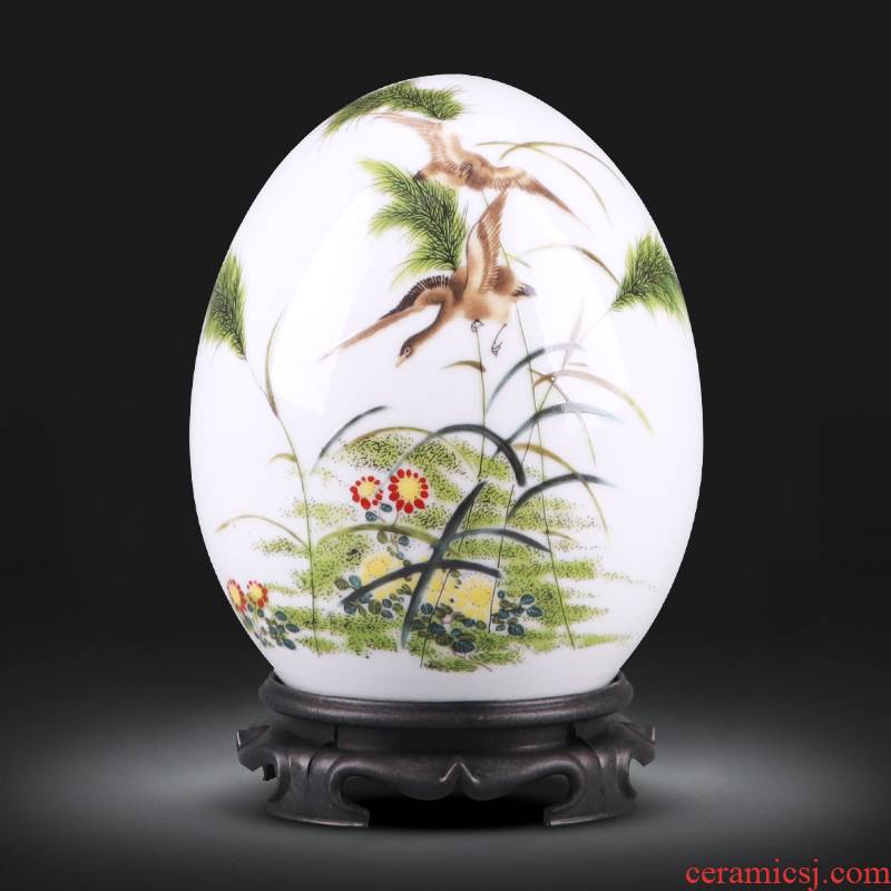 Jingdezhen ceramics f egg new Chinese style household living room TV cabinet wine furnishing articles crafts jewelry ornament