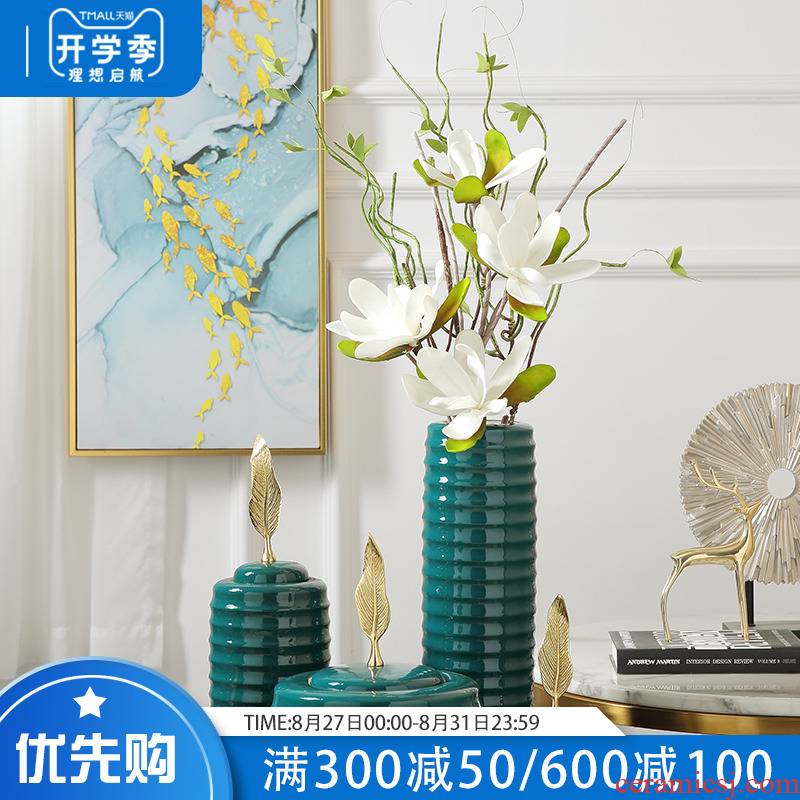 Europe type restoring ancient ways of pottery and porcelain vase decoration creative furnishing articles home sitting room dry flower flower arranging hotel table decoration