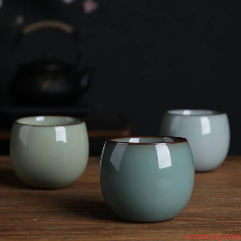 Poly real scene Wang Wuquan manual cup kung fu tea cups tire purple expressions using bowl celadon collection of fine iron sample tea cup