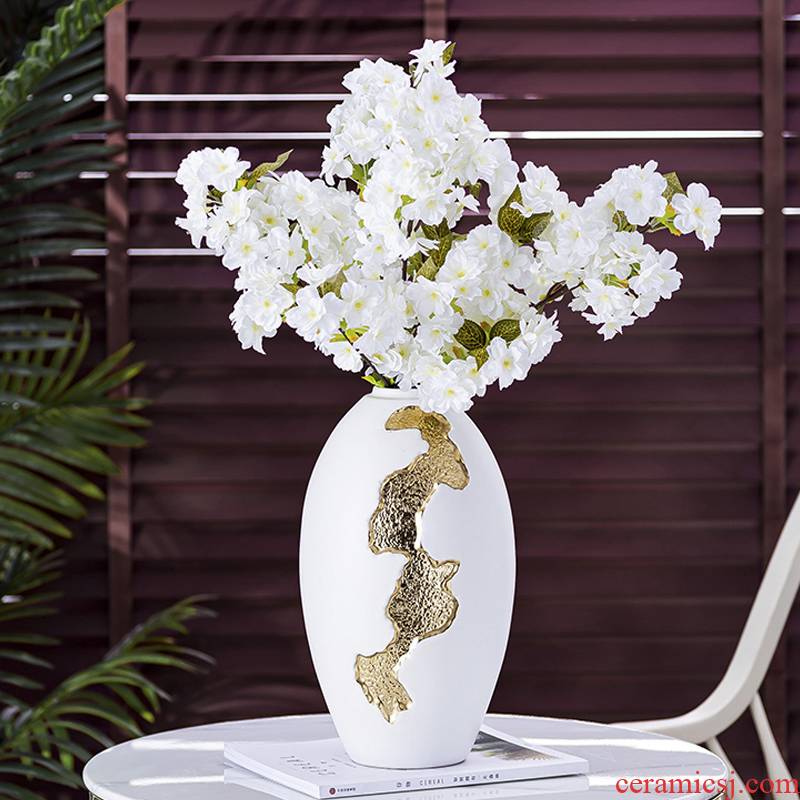 Modern light much wind ceramic vase furnishing articles sitting room Nordic TV ark, porch household soft adornment the flower arranging flowers