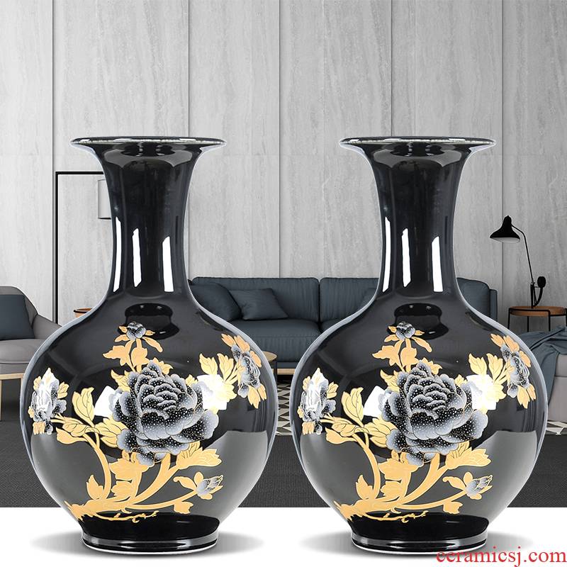 Jingdezhen ceramics vase wine accessories furnishing articles sitting room porch office rich ancient frame flower arranging small and pure and fresh