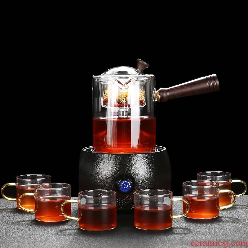 RenXin glass steam boiling tea pot cooking automatic tea stove'm electric teapot TaoLu household utensils suits for