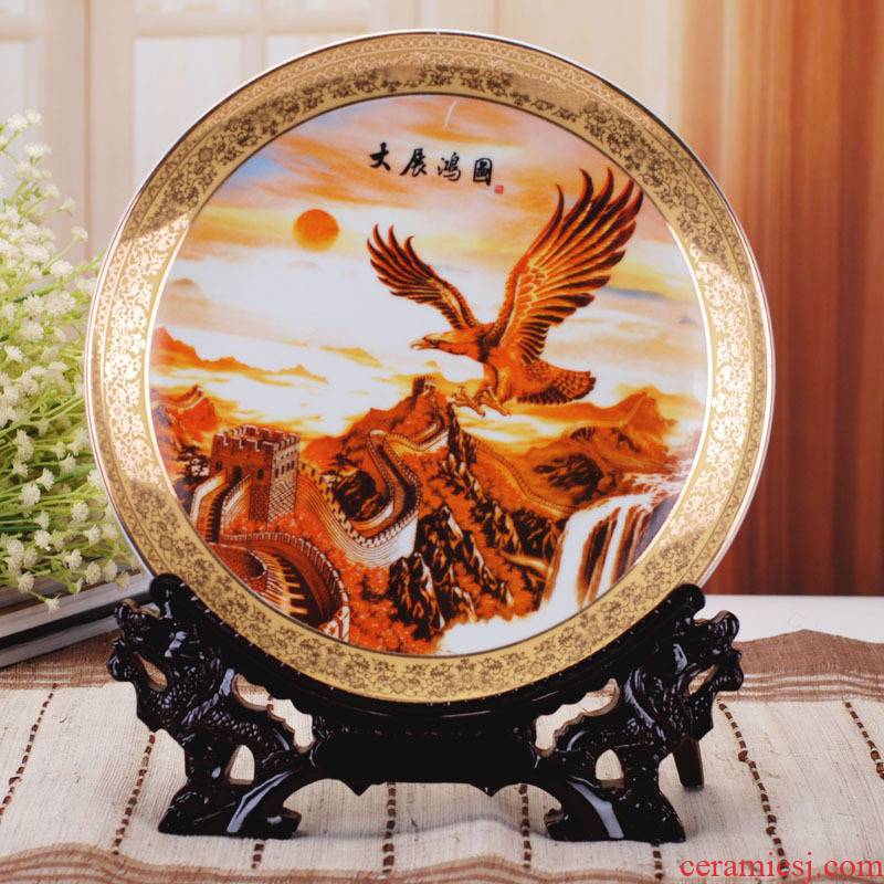 350 hang dish of pottery and porcelain jingdezhen ceramics handicraft furnishing articles home decoration decoration plate