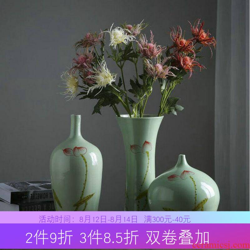 Jingdezhen ceramic vase furnishing articles of I and contracted household act the role ofing is tasted Chinese style living room TV cabinet wine porch Europe type