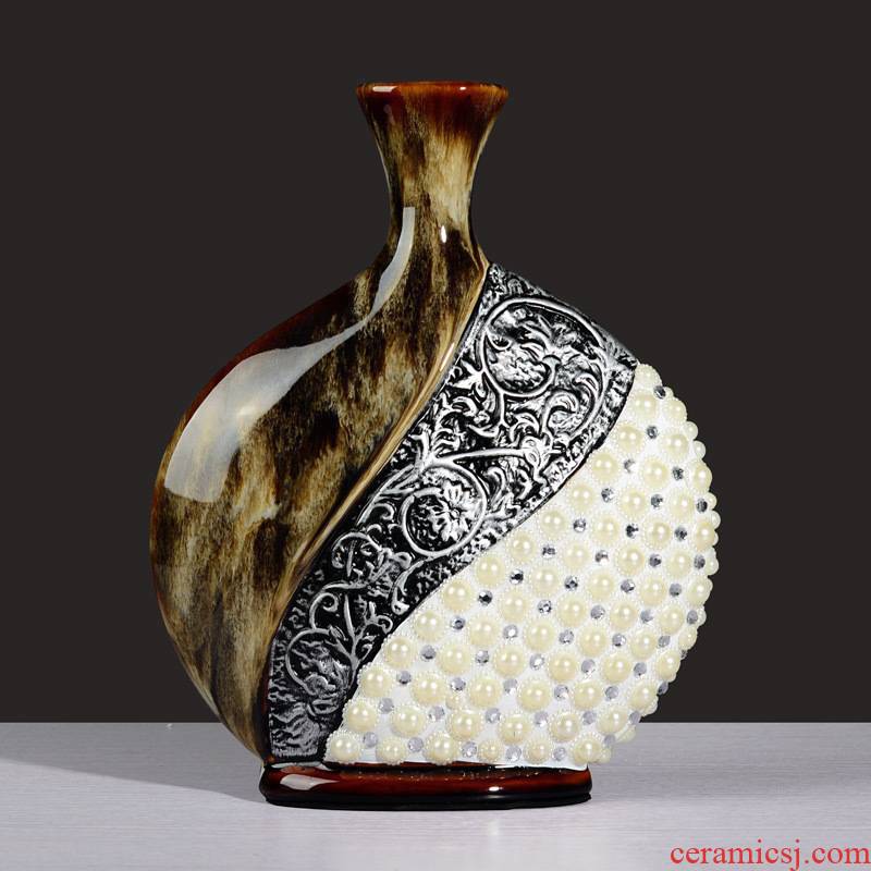 Large European ceramics vase contracted and I creative furnishing articles sitting room adornment flowers, dried flowers, flower vase
