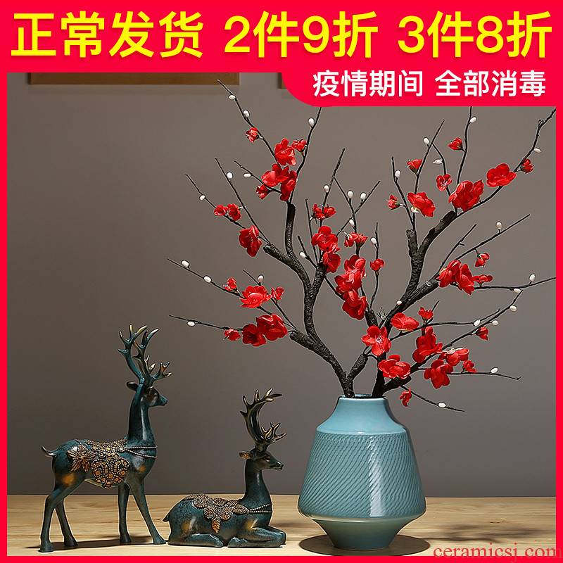 Jingdezhen ceramic vase creative manual sitting room porch ark to restore ancient ways the dried flower arrangement furnishing articles home decorations