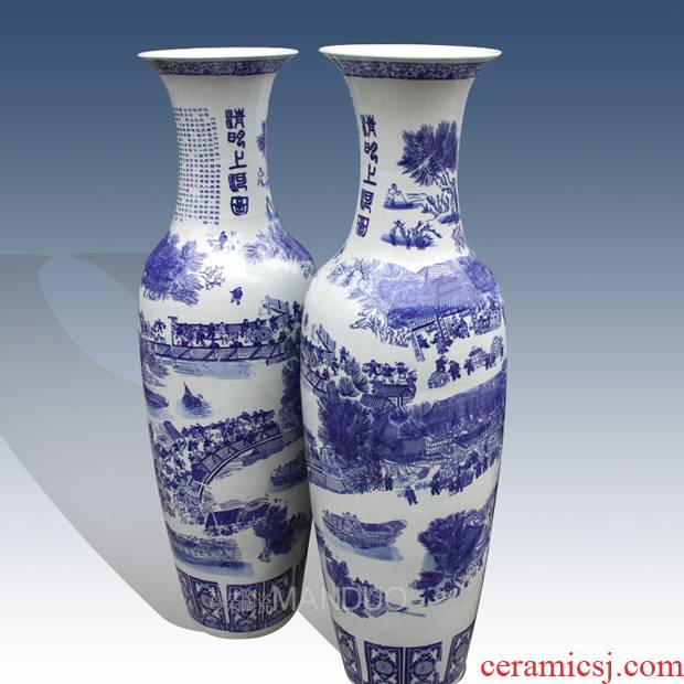 Be born ceramic vase painting porcelain landing clear big vase hotel opening large vase
