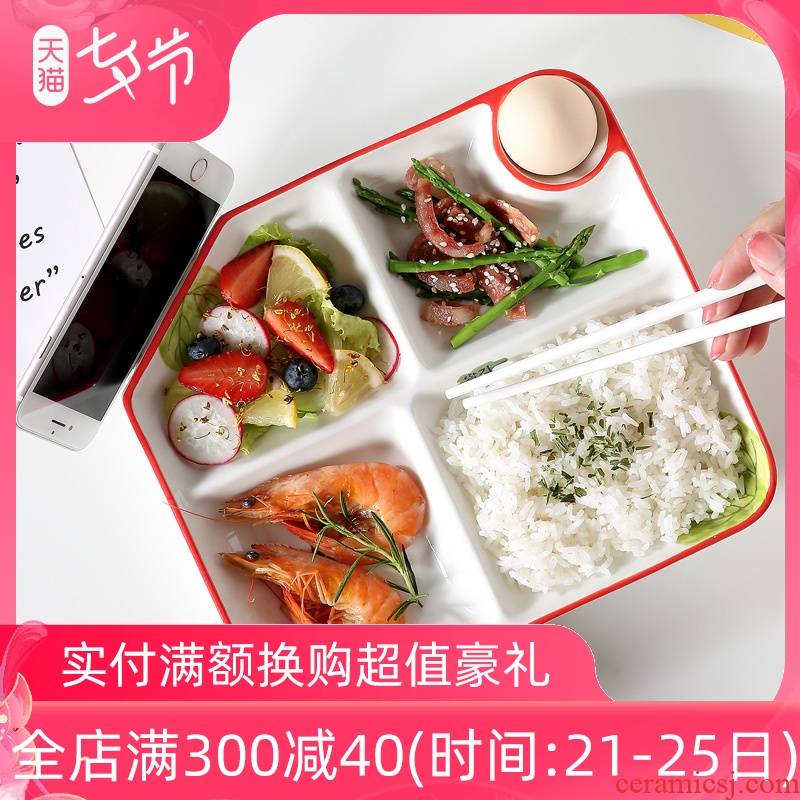 Japanese ceramic dish dishes household use individual lose fat fast food dish one feed the children 's breakfast table